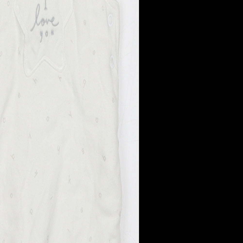 Mothercare Baby White   Romper One-Piece Size 0-3 Months  - Alphabet