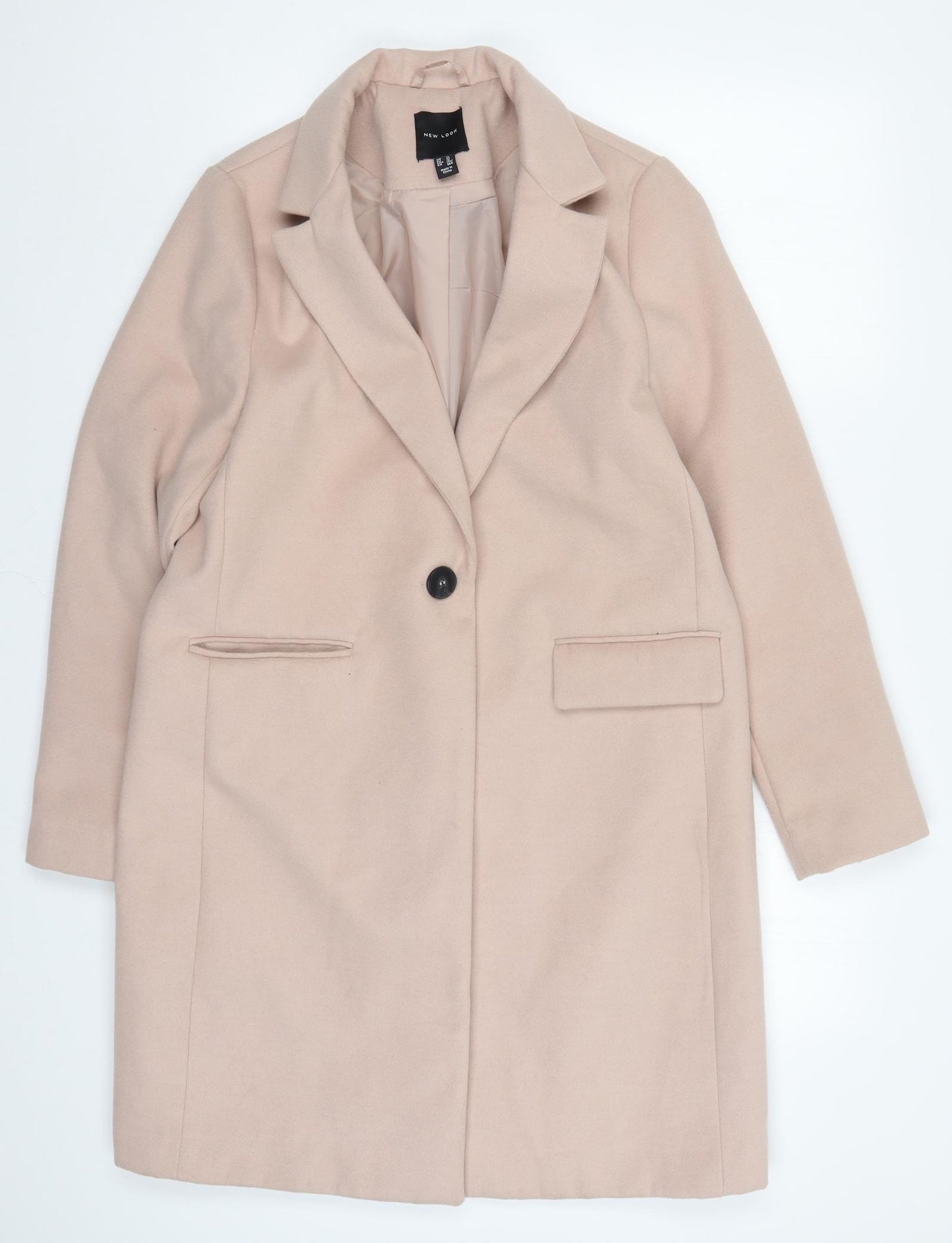 New Look Womens Pink   Pea Coat Coat Size 14