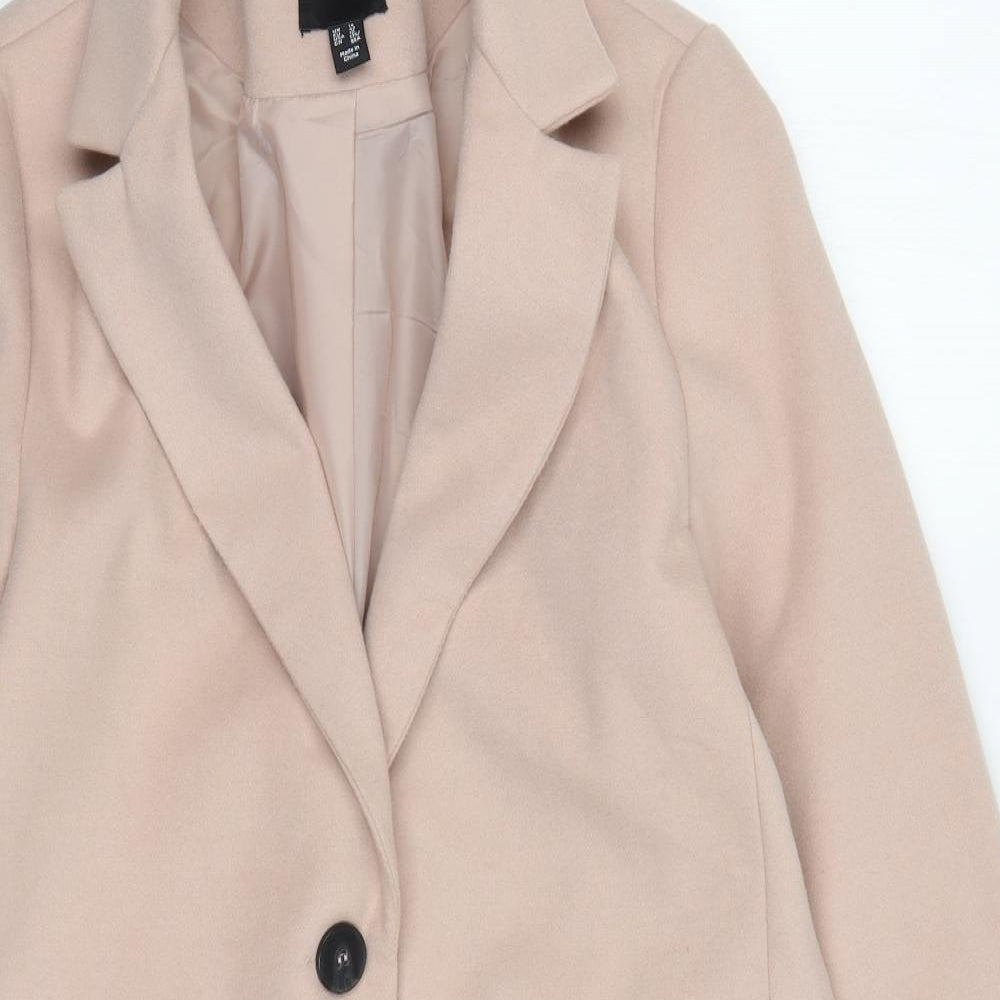 New Look Womens Pink   Pea Coat Coat Size 14