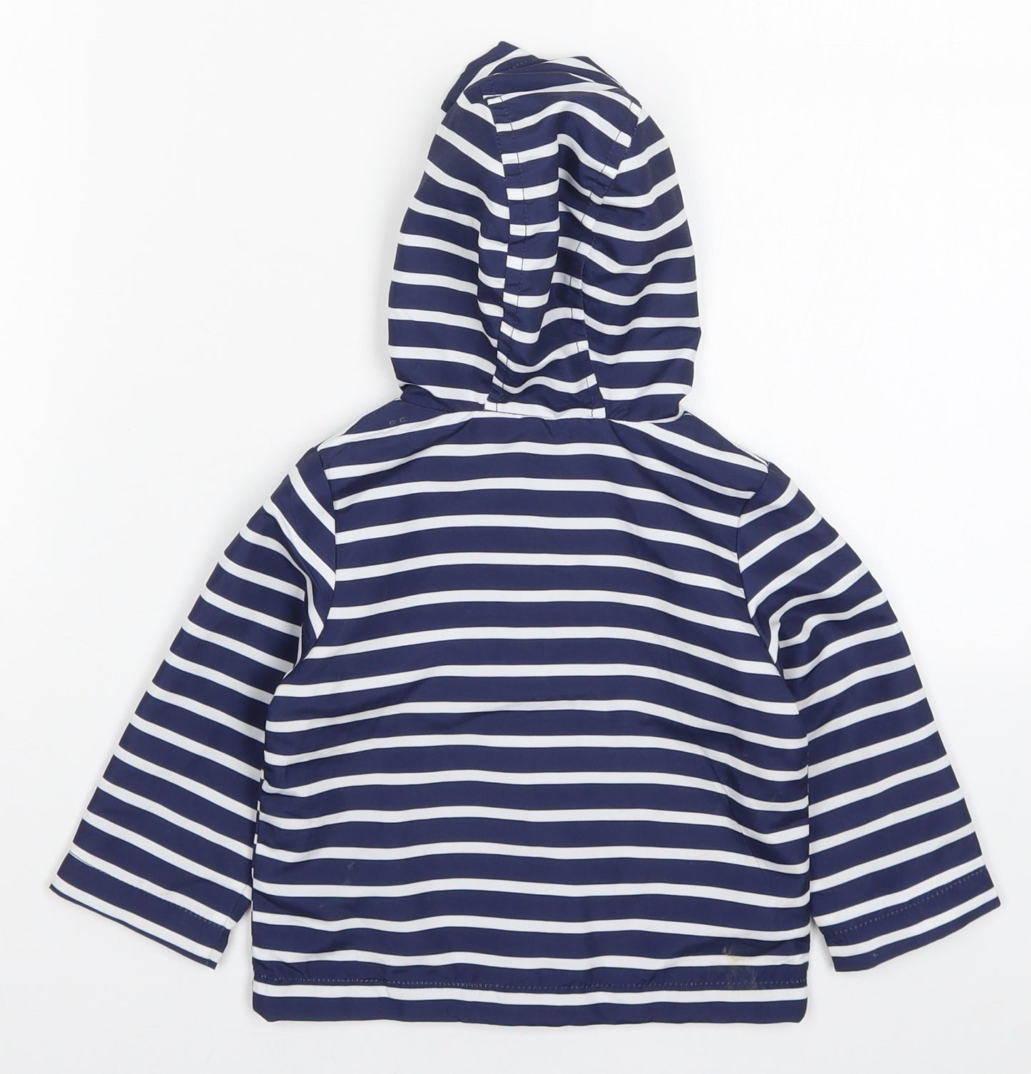 TU Baby Blue Striped  Basic Coat Coat Size 9-12 Months