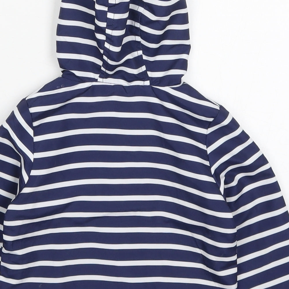 TU Baby Blue Striped  Basic Coat Coat Size 9-12 Months