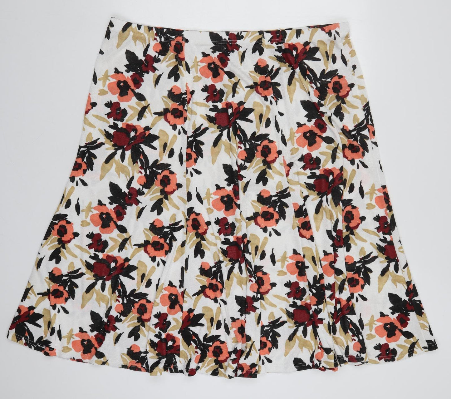 Julipa Womens Multicoloured Floral  Swing Skirt Size 28