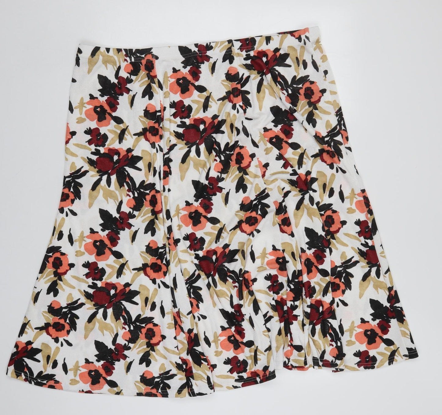 Julipa Womens Multicoloured Floral  Swing Skirt Size 28