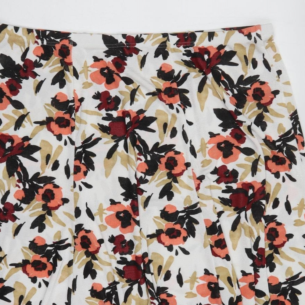 Julipa Womens Multicoloured Floral  Swing Skirt Size 28