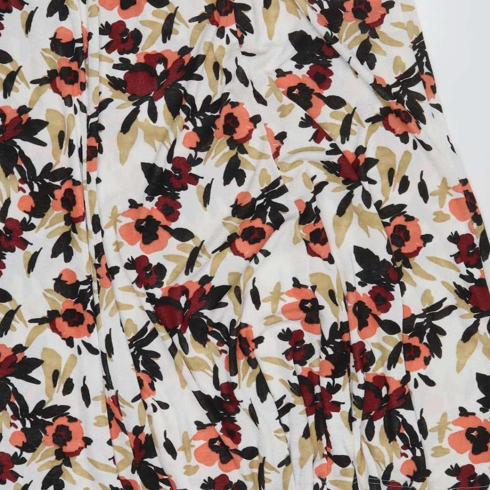Julipa Womens Multicoloured Floral  Swing Skirt Size 28