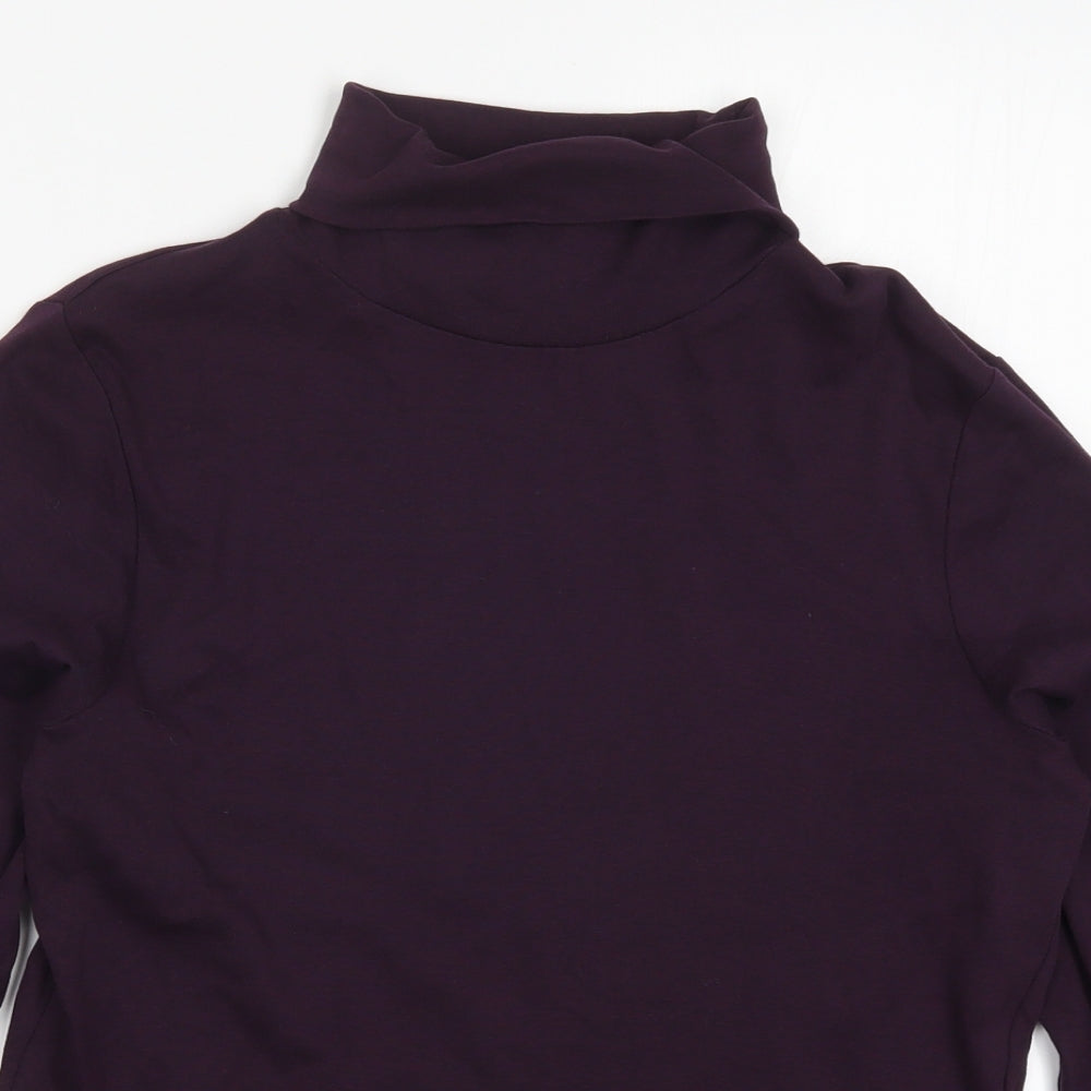M&Co Womens Purple   Basic T-Shirt Size 18