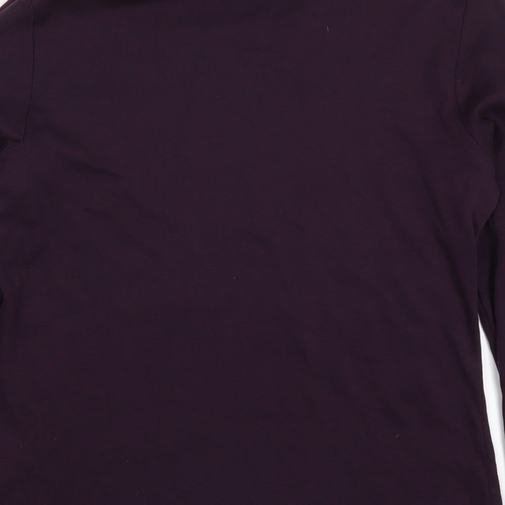 M&Co Womens Purple   Basic T-Shirt Size 18