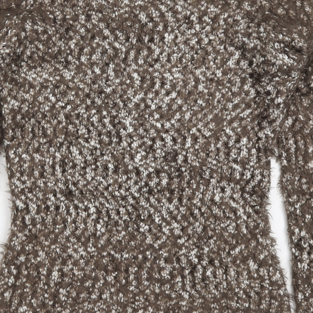 Yessica Womens Brown  Knit Pullover Jumper Size XL
