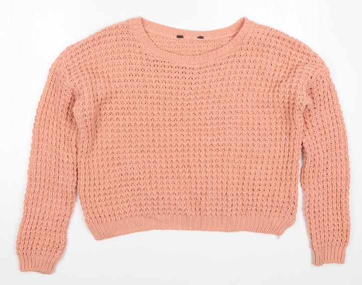 Miss Selfridge Womens Pink  Knit Pullover Jumper Size 14