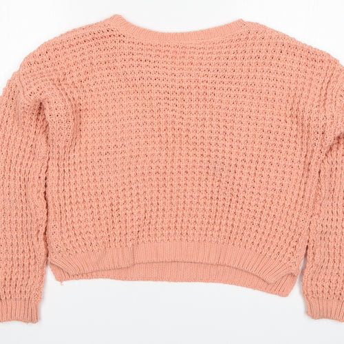 Miss Selfridge Womens Pink  Knit Pullover Jumper Size 14