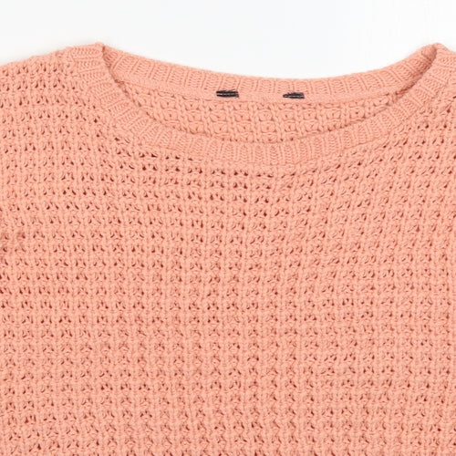 Miss Selfridge Womens Pink  Knit Pullover Jumper Size 14