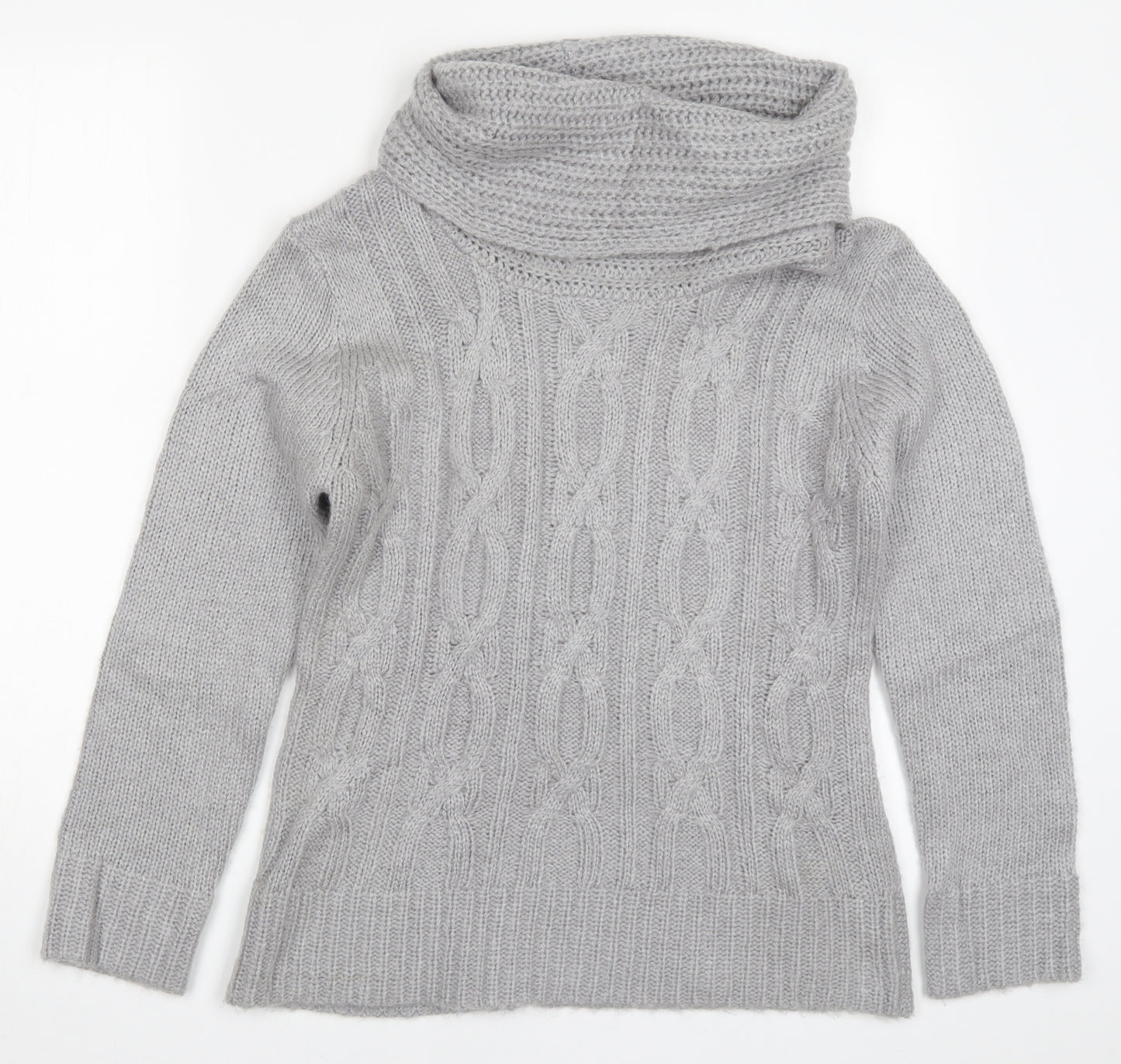 M&Co Womens Grey  Knit Pullover Jumper Size M