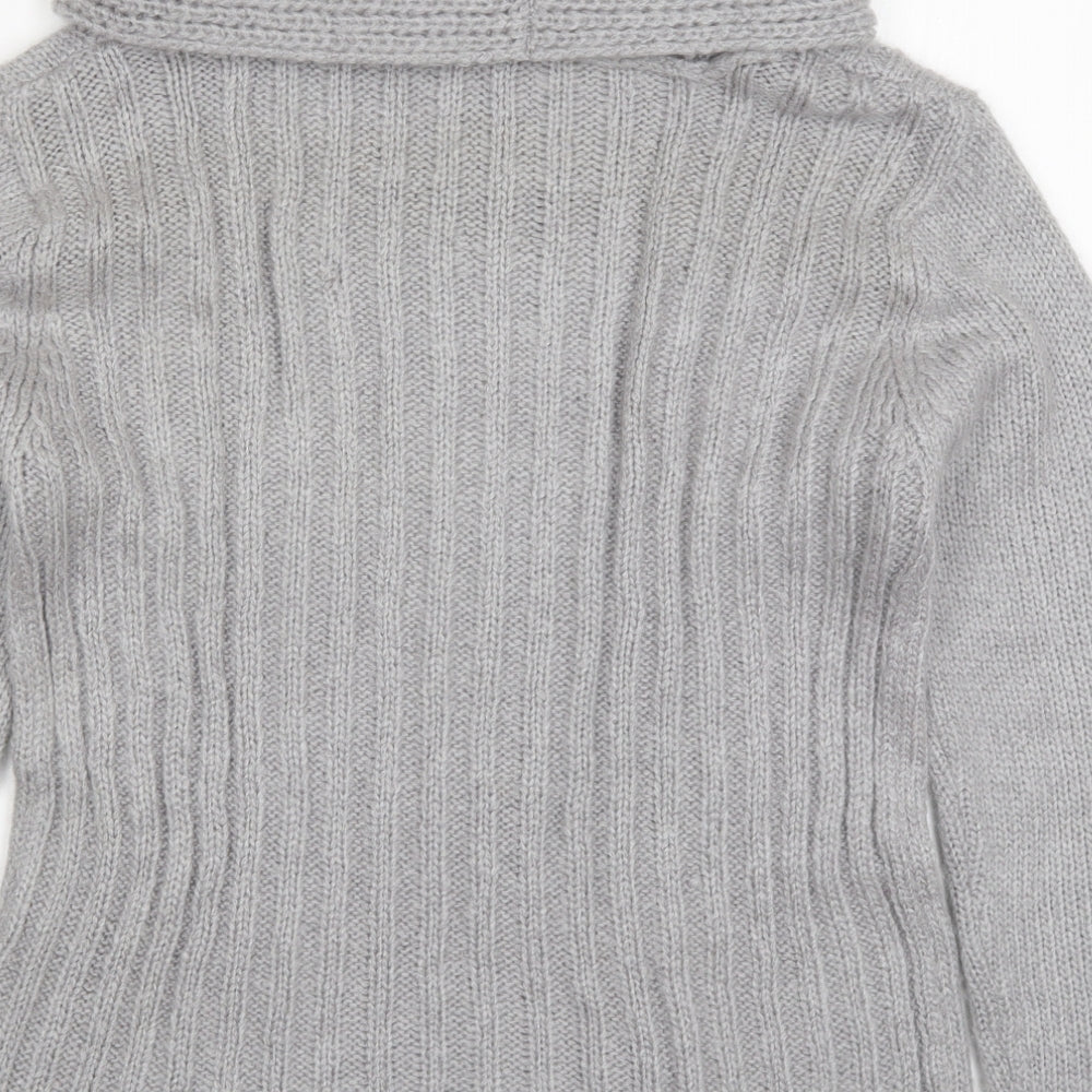 M&Co Womens Grey  Knit Pullover Jumper Size M
