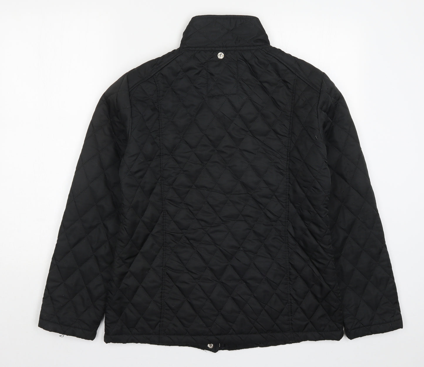 Malaika Womens Black   Quilted Coat Size L