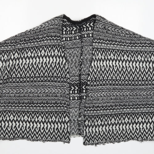 Dorothy Perkins Womens Black Geometric Knit Cardigan Jumper Size S