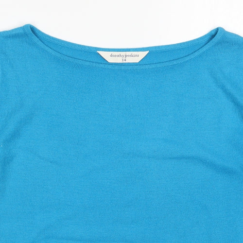 Dorothy Perkins Womens Blue  Knit Pullover Jumper Size 14