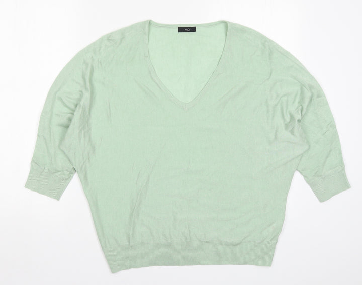 M&Co Womens Green   Pullover Jumper Size 12