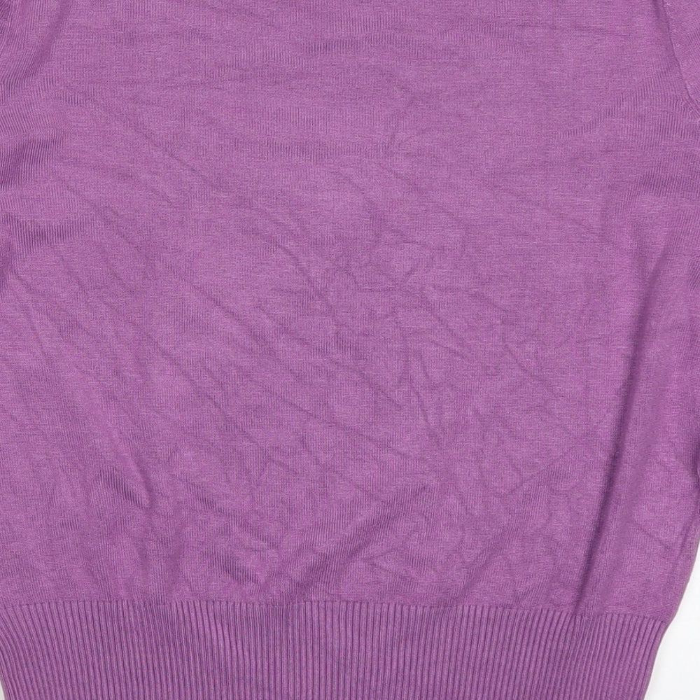 Marks and Spencer Womens Purple  Knit Pullover Jumper Size 10