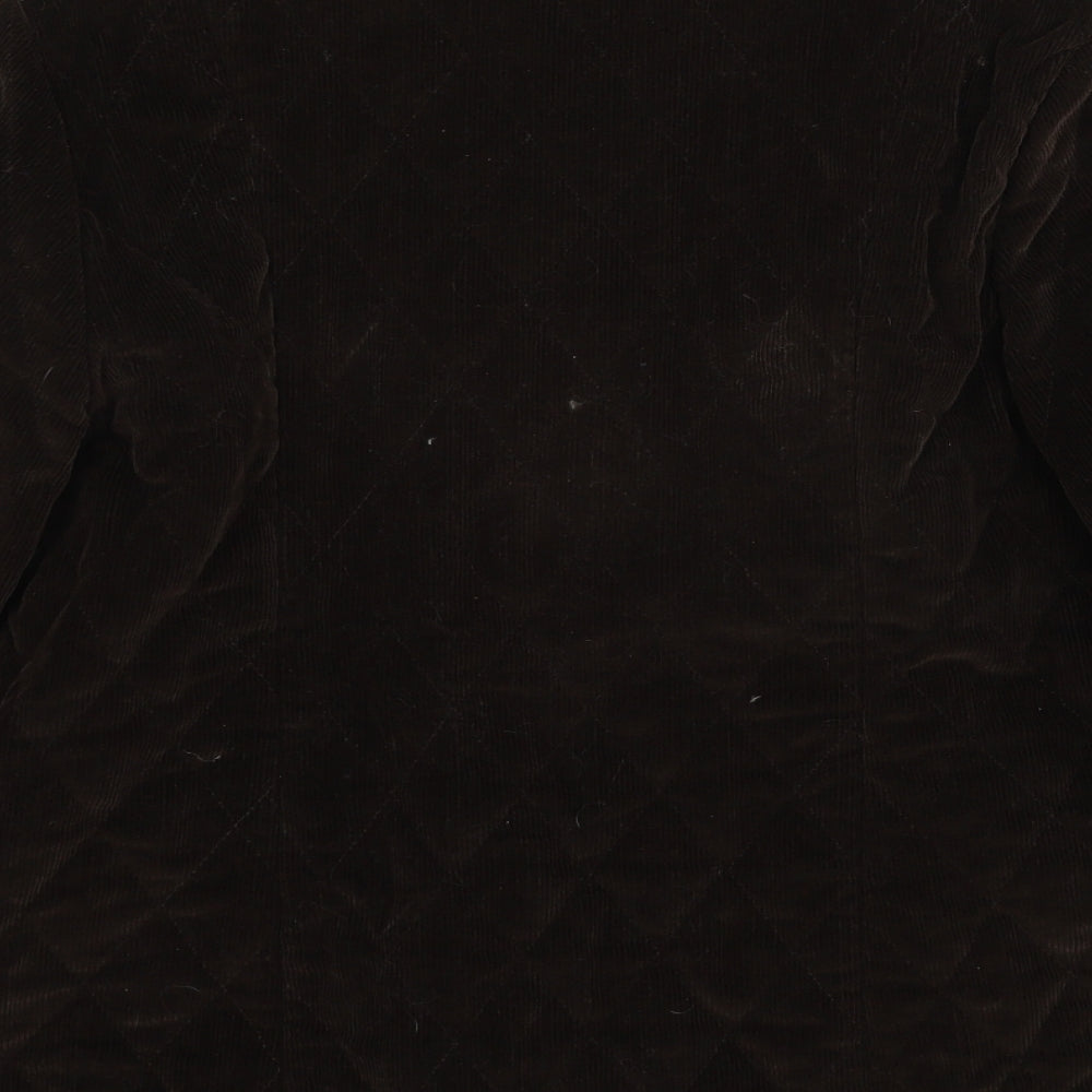 Aquascutum Womens Brown  Corduroy Quilted Jacket Size L