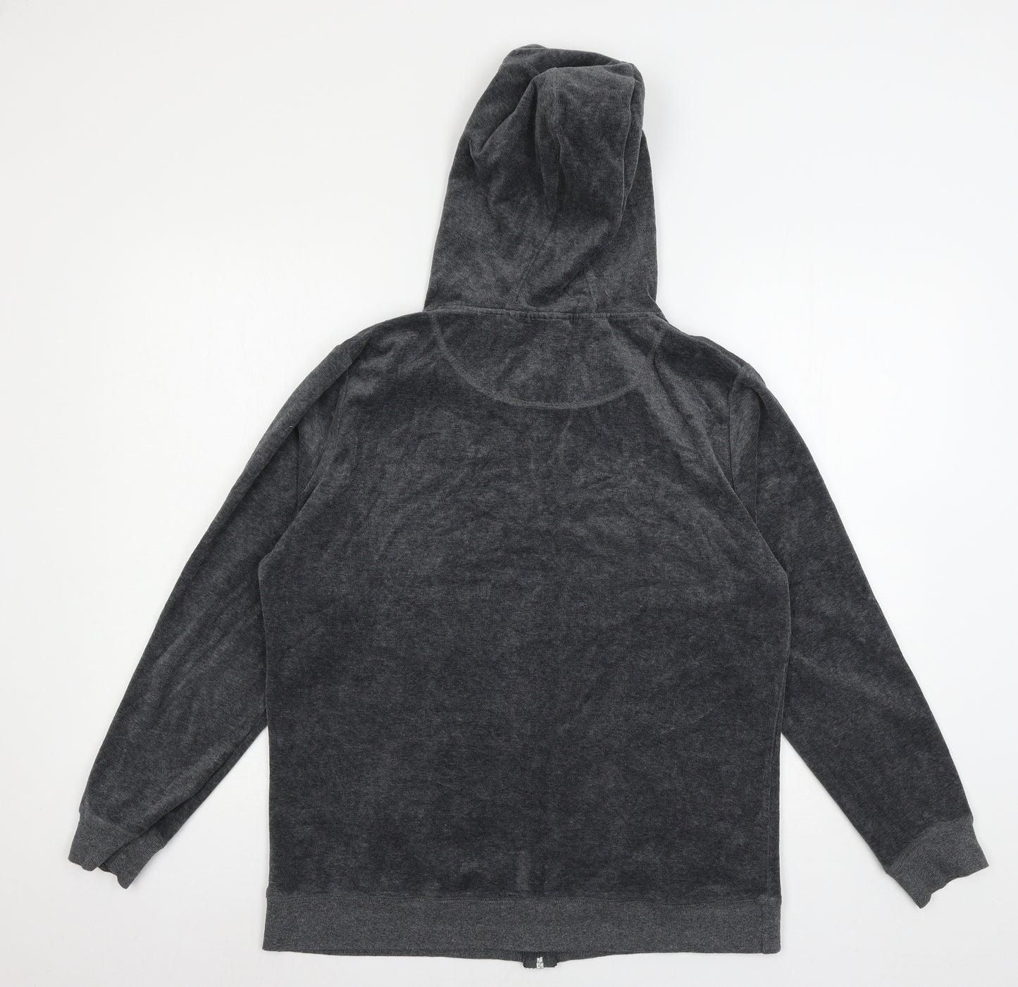 ESMARA Womens Grey  Velour Full Zip Hoodie Size 18