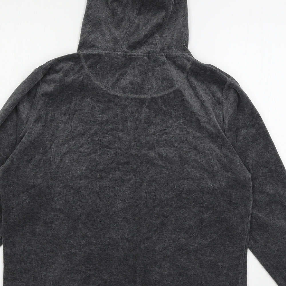 ESMARA Womens Grey  Velour Full Zip Hoodie Size 18