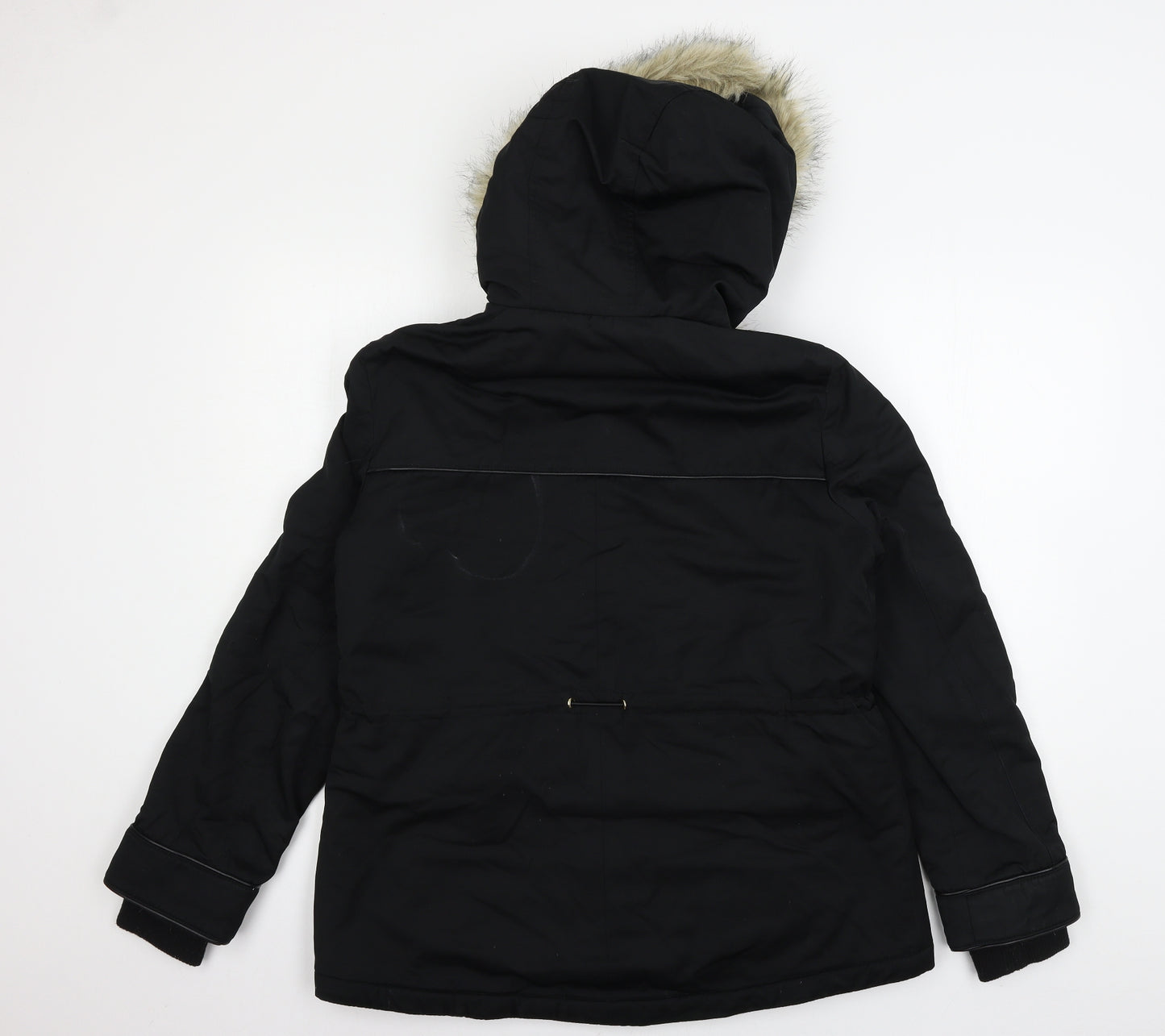 Zara Womens Black   Parka Coat Size M