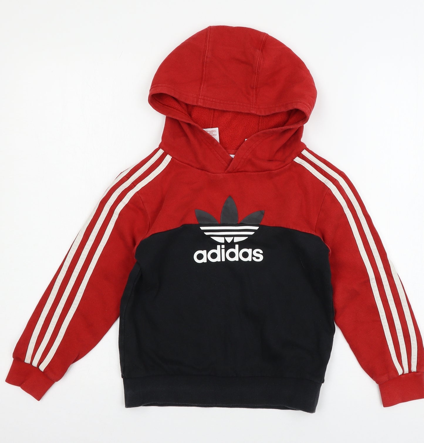 adidas Boys Red  Jersey Pullover Hoodie Size 7-8 Years