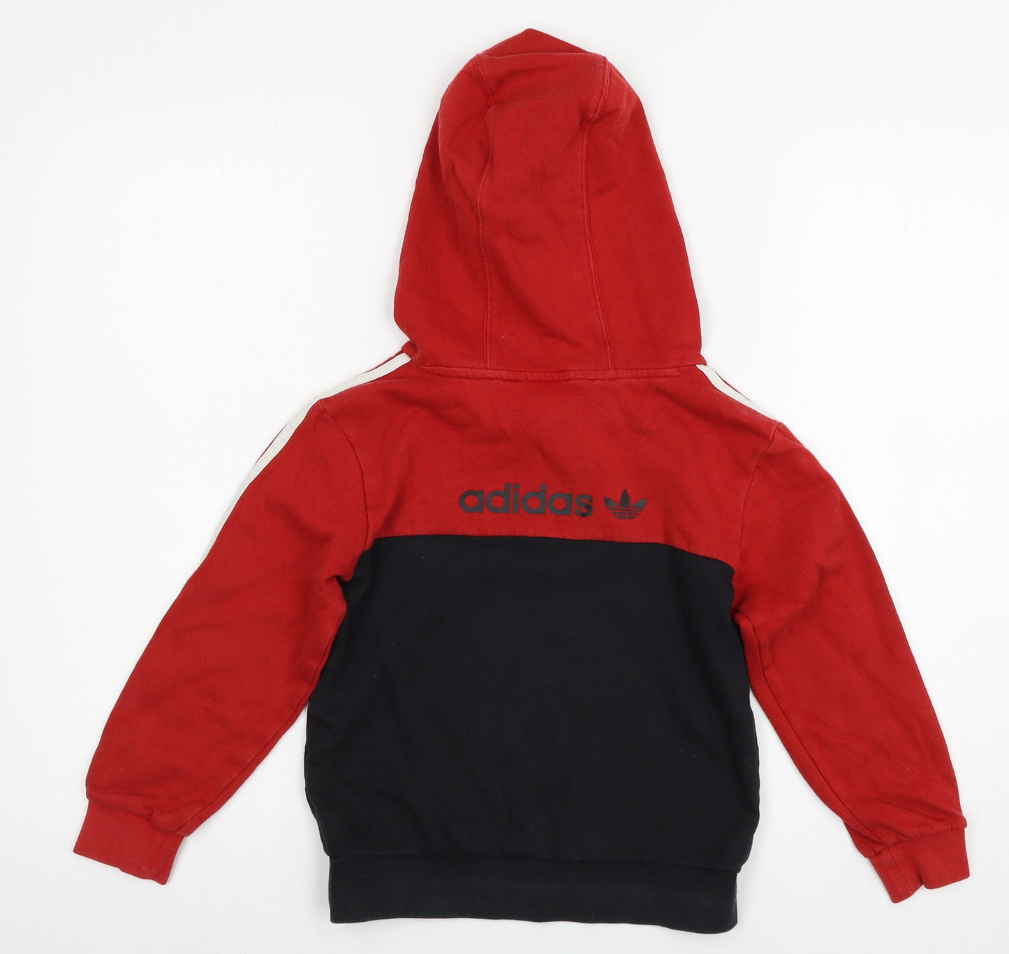 adidas Boys Red  Jersey Pullover Hoodie Size 7-8 Years