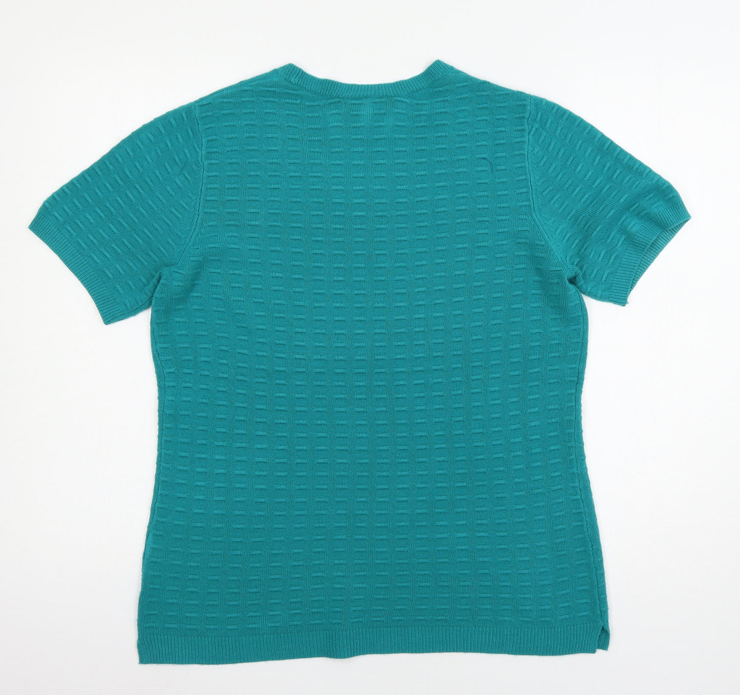 Papaya Womens Blue  Knit Basic T-Shirt Size 14