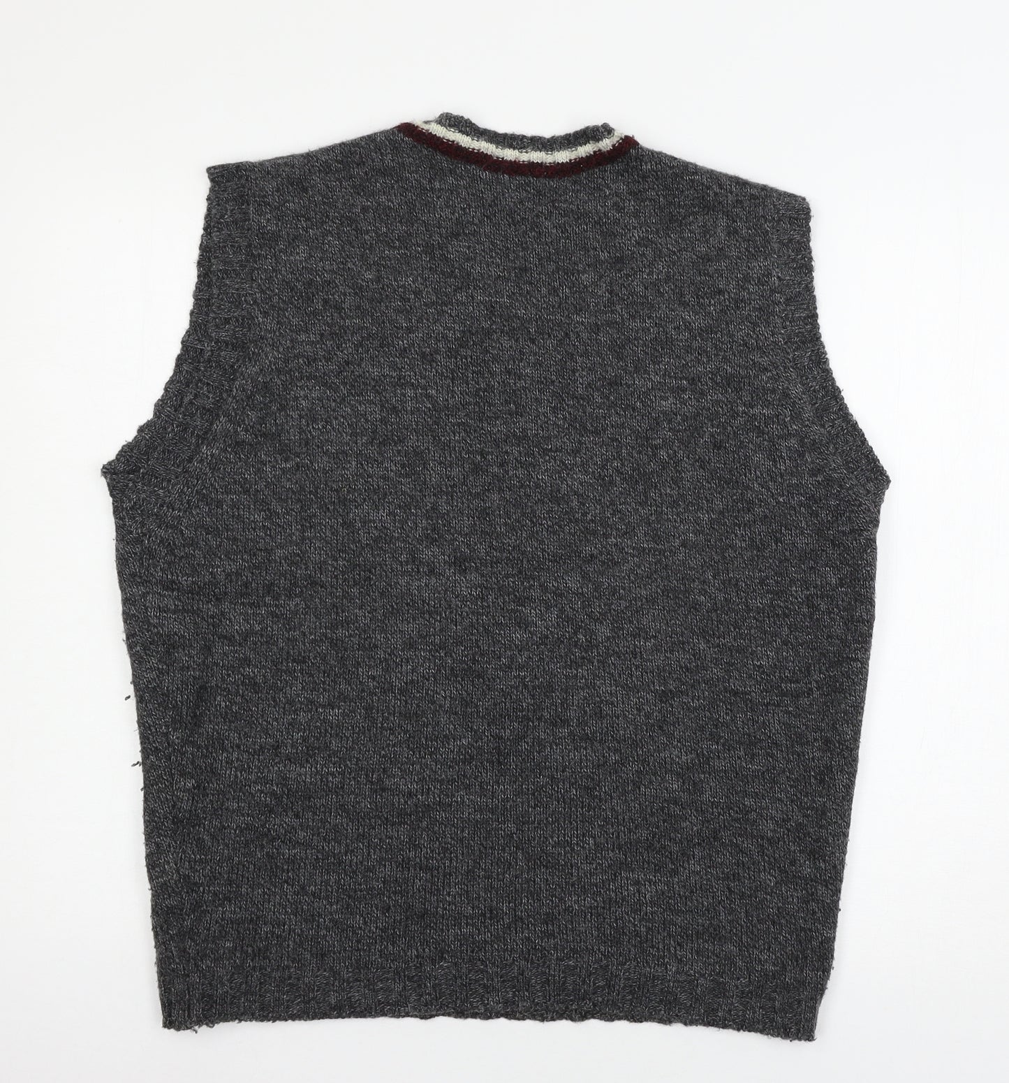 Lloyds Mens Grey Striped Knit Pullover Jumper Size S