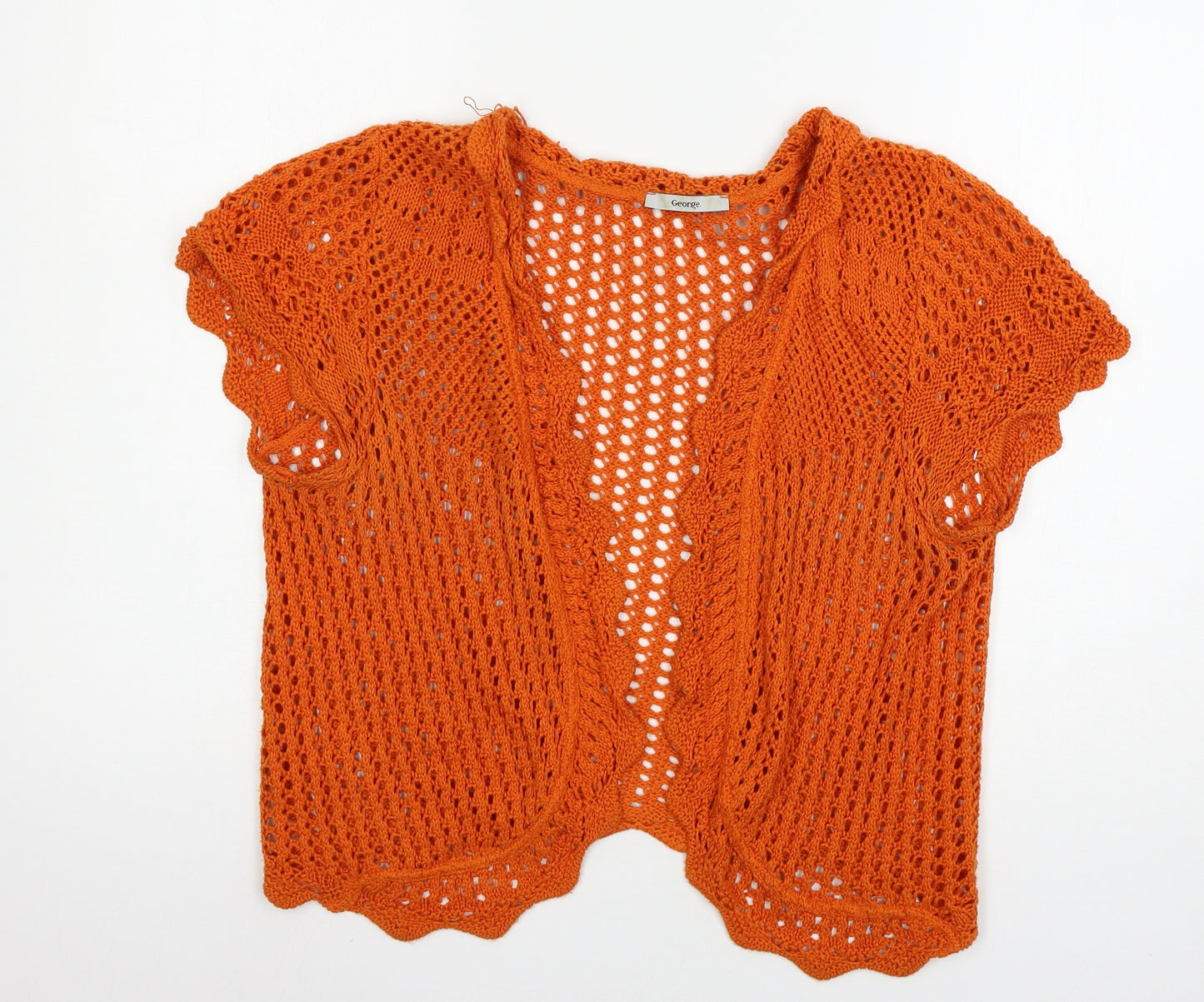 George Womens Orange  Knit Cardigan Jumper Size 18