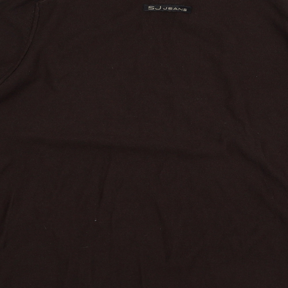 Sand Jeans Mens Brown Geometric Knit Pullover Jumper Size XL  - Rock