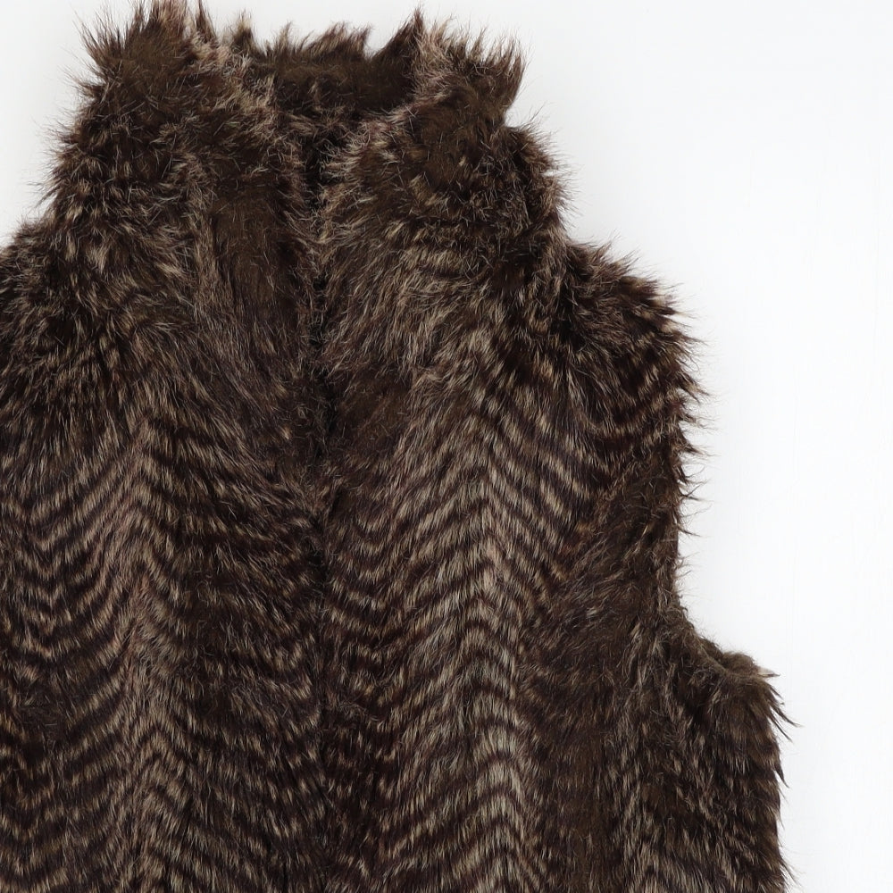 QED London Womens Brown   Gilet Jacket Size 14