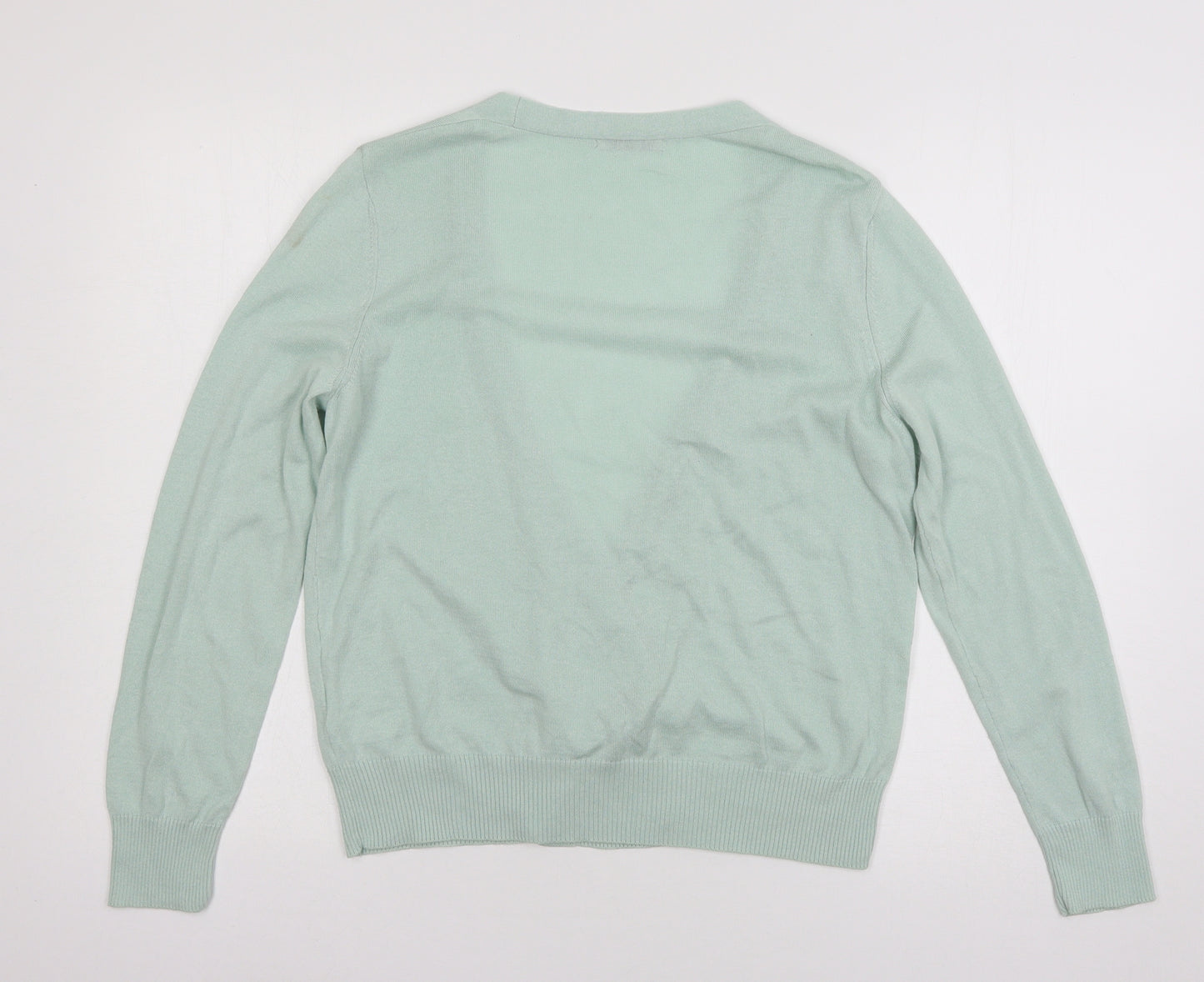 TU Womens Green  Knit Cardigan Jumper Size 12