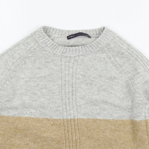 Marks and Spencer Womens Multicoloured Striped Knit Pullover Jumper Size XS