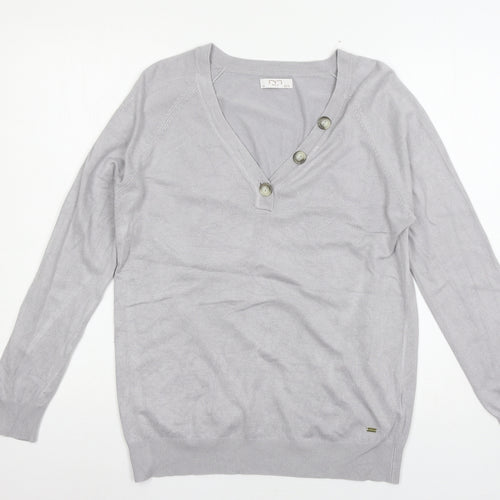 MLA Womens Grey  Knit Pullover Jumper Size S