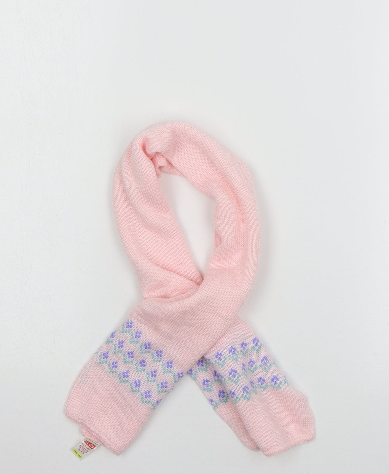 St Michael Girls Pink  Knit Rectangle Scarf Scarves & Wraps One Size
