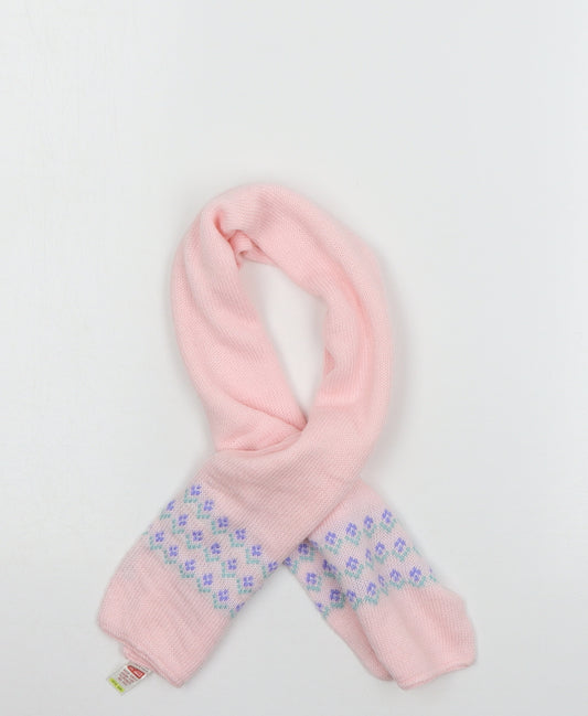 St Michael Girls Pink  Knit Rectangle Scarf Scarves & Wraps One Size