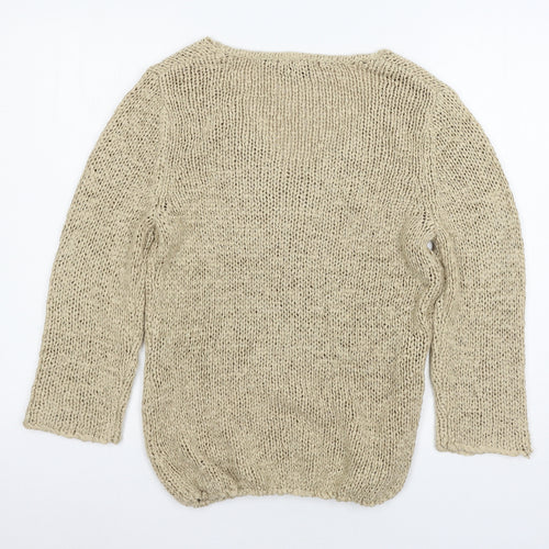Apart Womens Beige  Knit Pullover Jumper Size 12