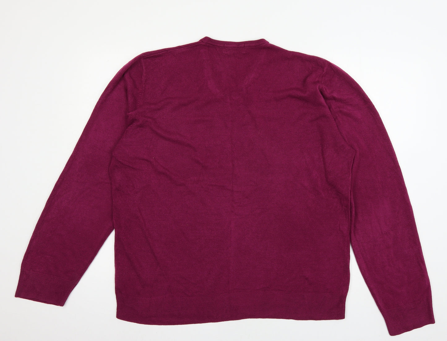 Marks and Spencer Mens Purple  Knit Pullover Jumper Size XL