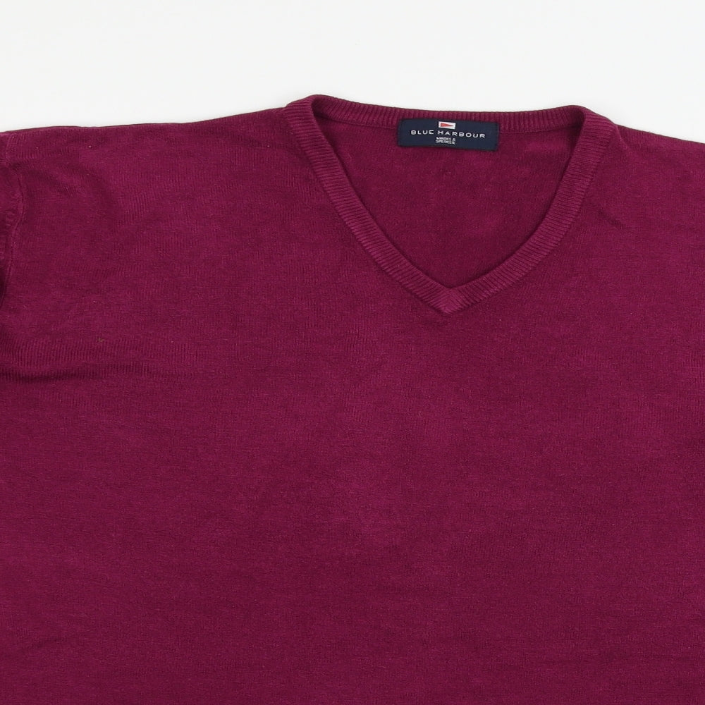 Marks and Spencer Mens Purple  Knit Pullover Jumper Size XL