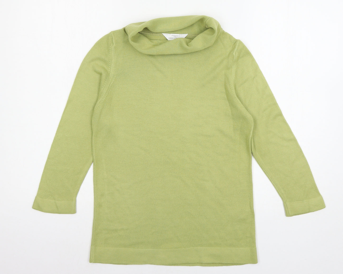 St Michael Womens Green  Knit Pullover Jumper Size 8