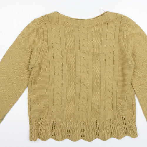 Luisa Ricci Womens Beige  Knit Pullover Jumper Size L