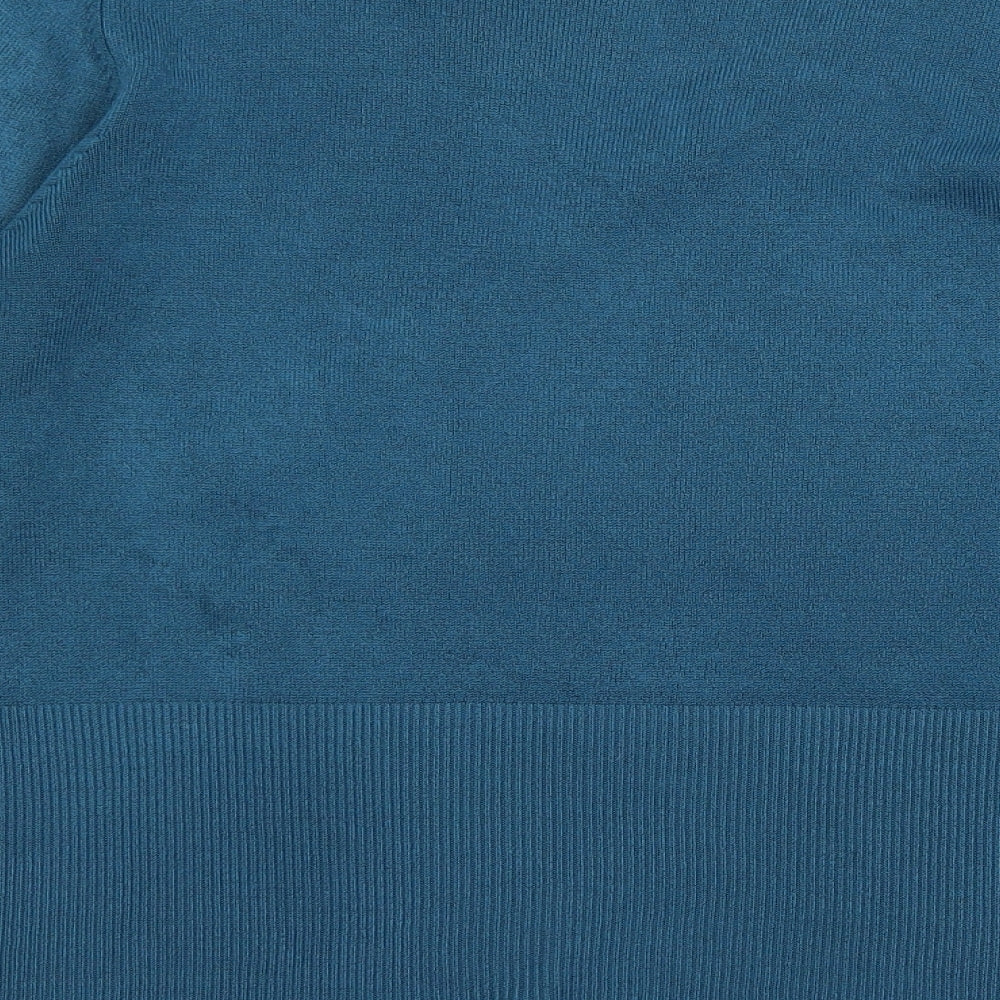 Debbie Morgan Womens Blue  Knit Pullover Jumper Size L