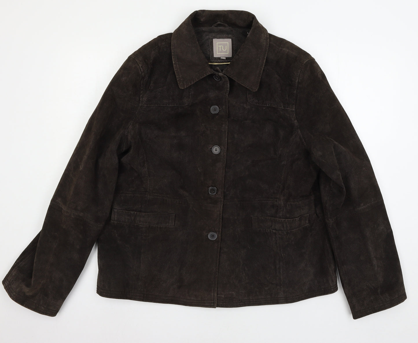 TU Womens Brown   Jacket  Size 18  - Suede