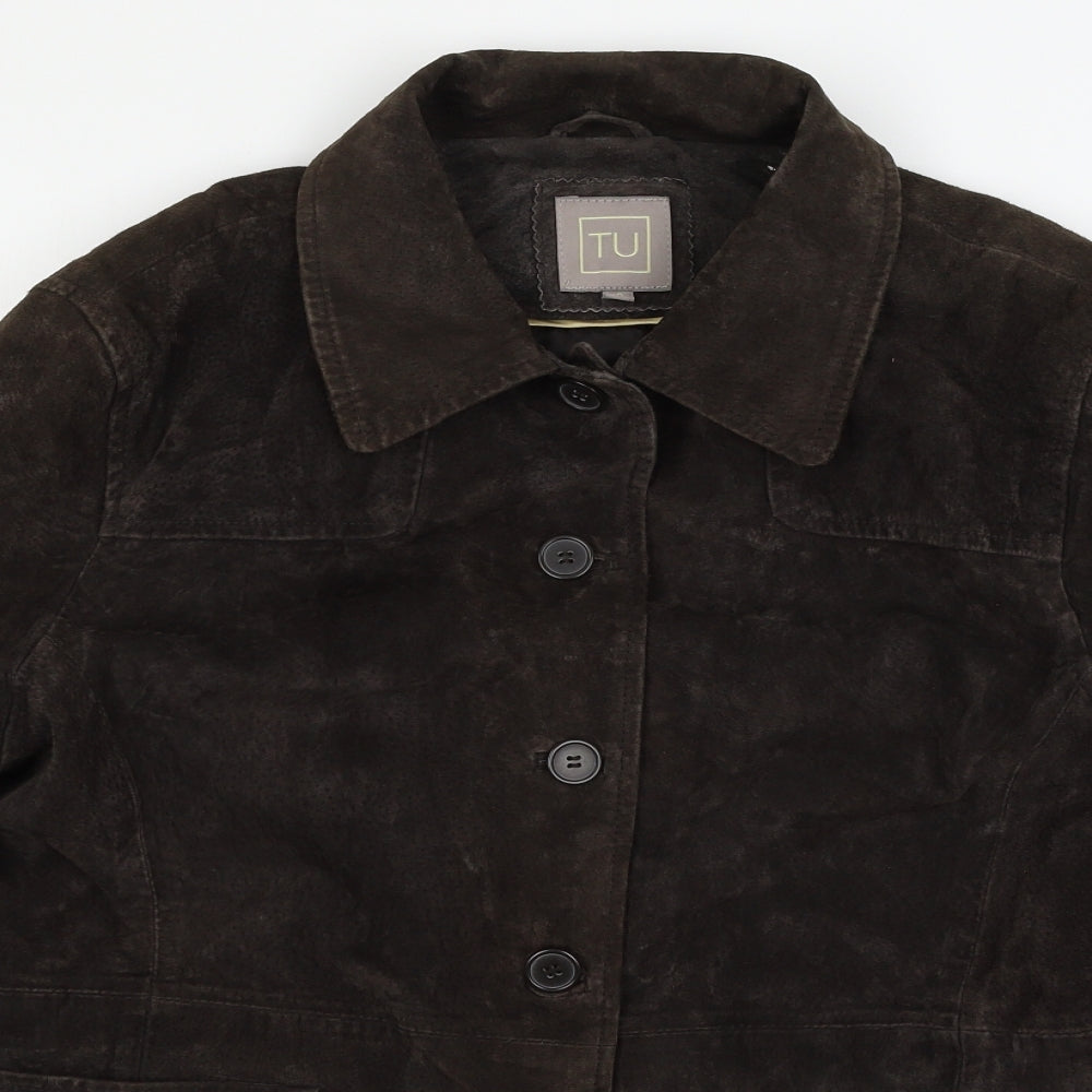 TU Womens Brown   Jacket  Size 18  - Suede