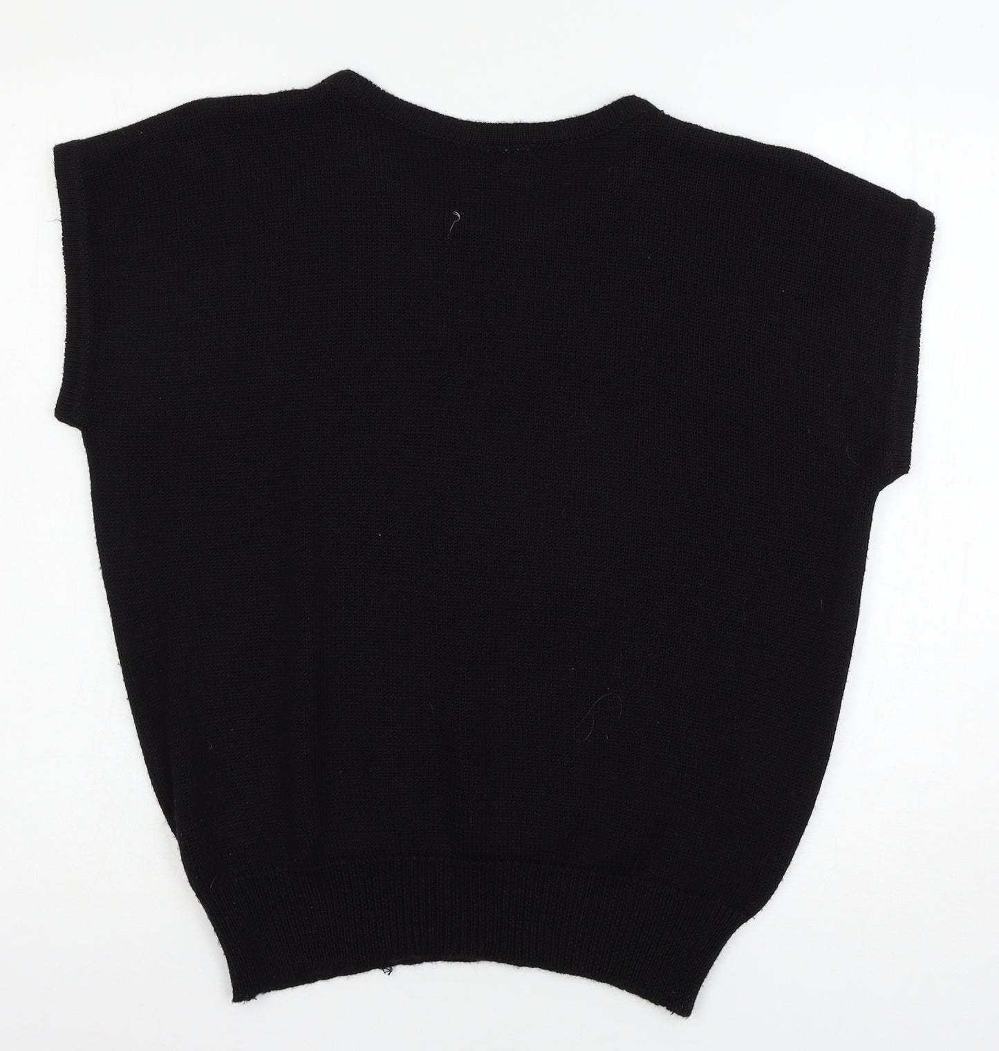 Jacar Womens Black  Knit Pullover Jumper Size XL