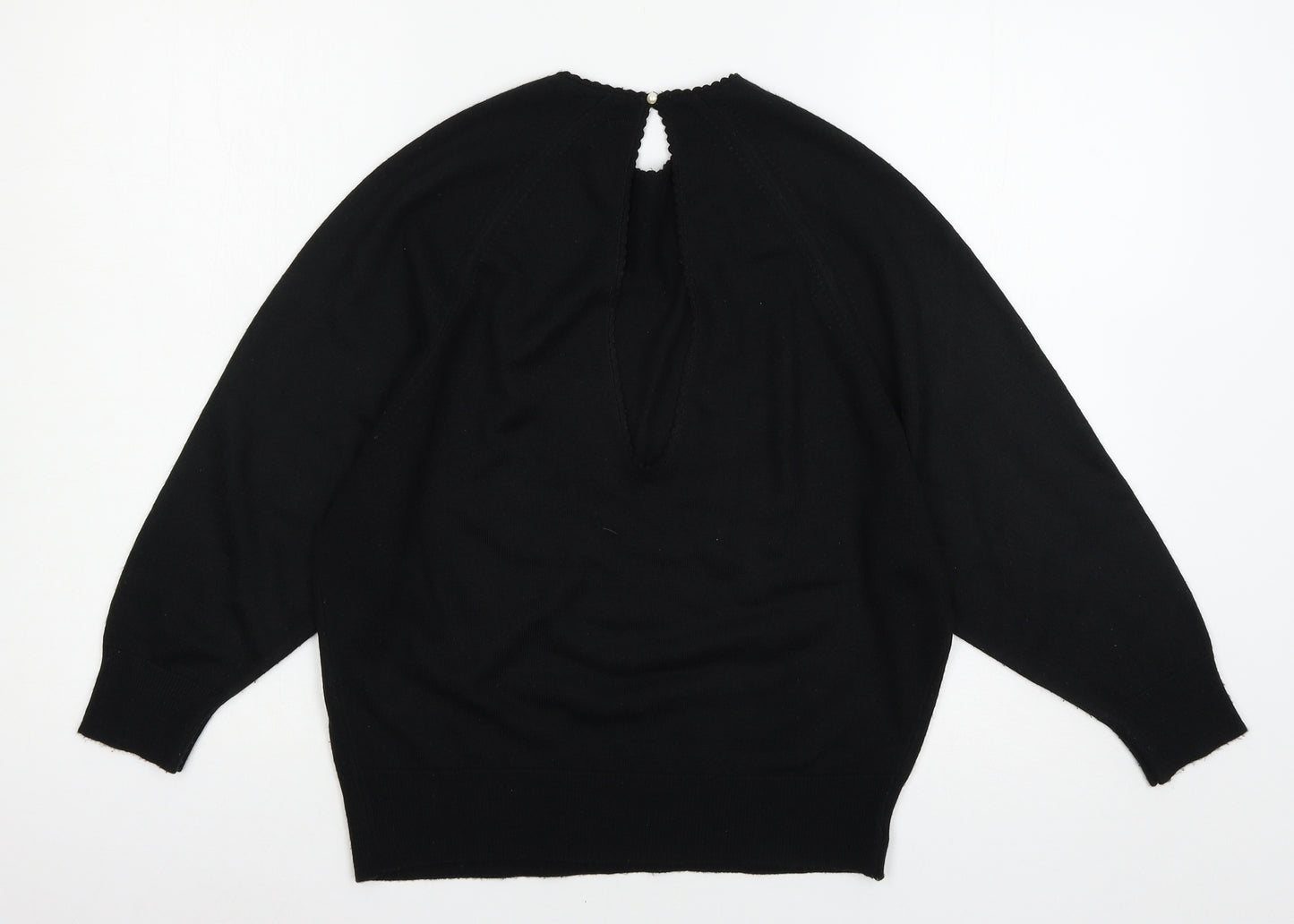 Littlewoods Womens Black  Knit Pullover Jumper Size 12
