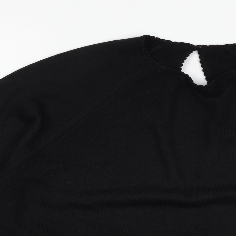 Littlewoods Womens Black  Knit Pullover Jumper Size 12