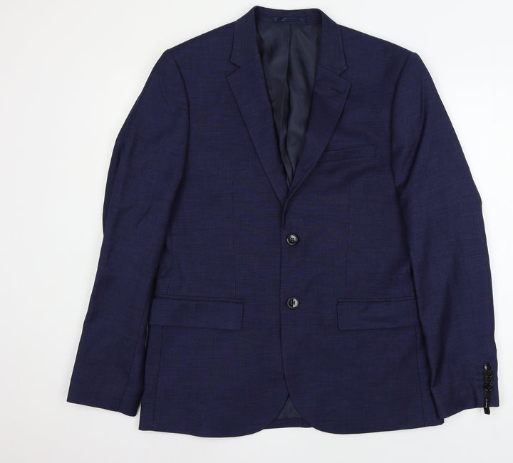 H&M Mens Blue Jacket Suit Jacket Size L